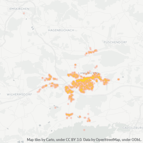 Heatmap für plz 90579