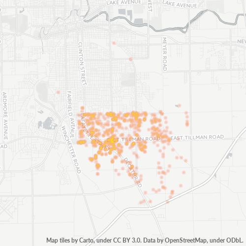 46816 Business Density Heatmap