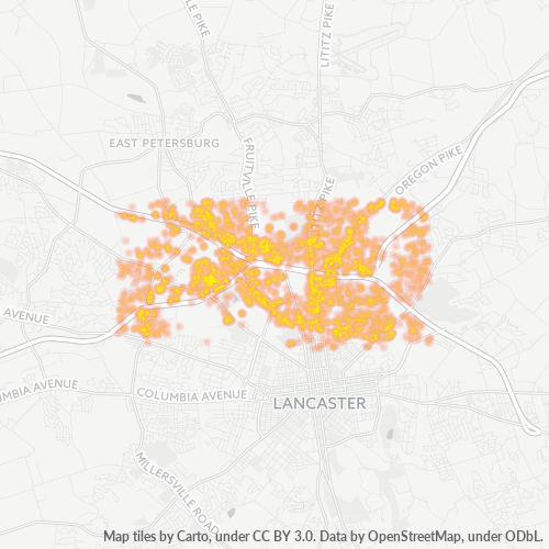 17601 Business Density Heatmap