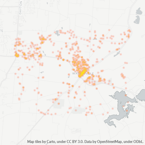 45068 Business Density Heatmap