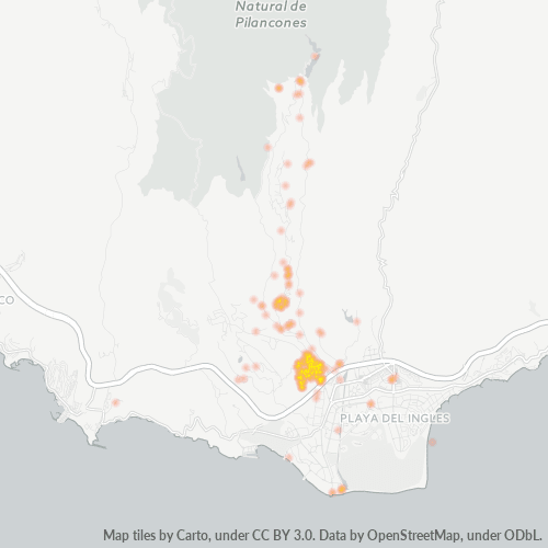 35109 Mapa de calor de densidad empresarial