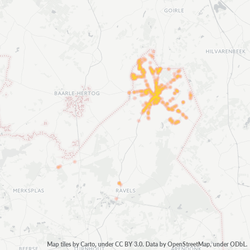 Heatmap voor postcode 2382