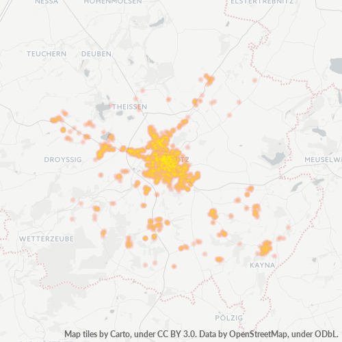 Heatmap für plz 06712