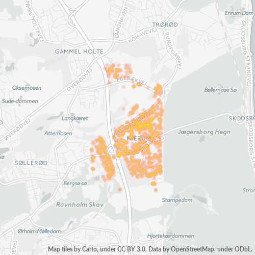 2850 Heatmap over forretningstæthed