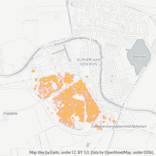 Heatmap voor postcode 2408