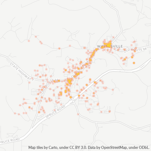 65583 Business Density Heatmap