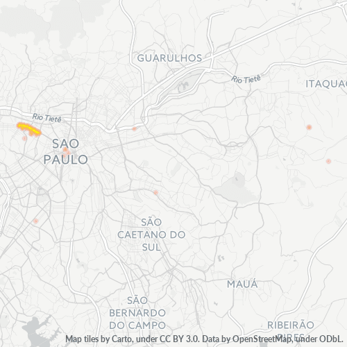 05001-000 Mapa de calor de densidad empresarial