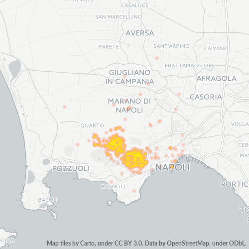 80126 Mappa di concentrazione per la densità di aziende