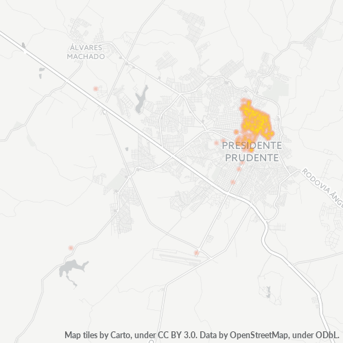 19020-000 Heatmap de Densidade da Empresa