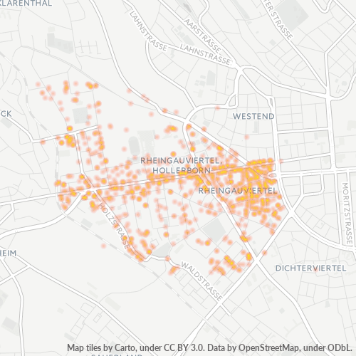 Heatmap für plz 65197