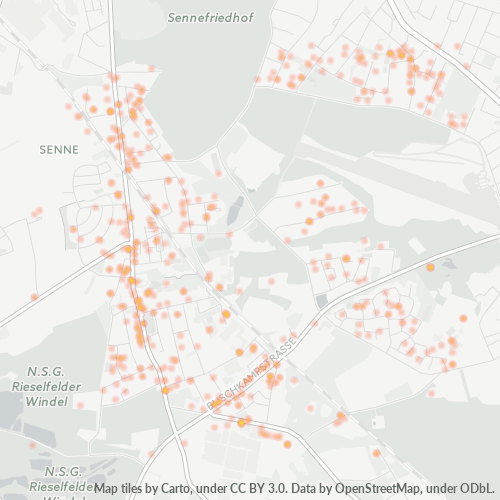 Heatmap für plz 33659