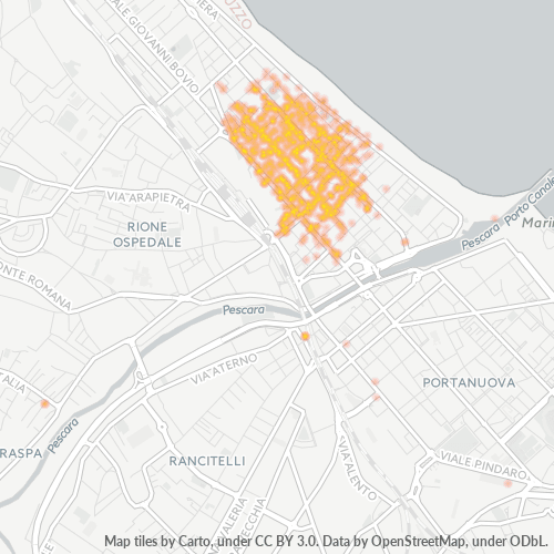 Mappa di calore per cap 65122