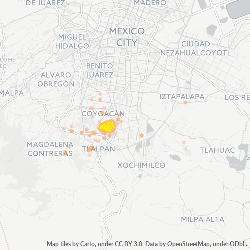04600 Mapa de calor de densidad empresarial