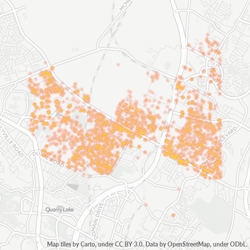 78727 Business Density Heatmap