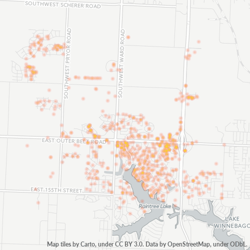 64082 Business Density Heatmap