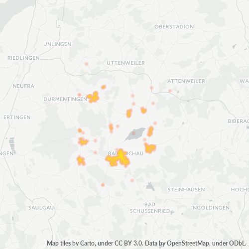 Heatmap für plz 88422