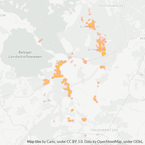 Heatmap für plz 14822