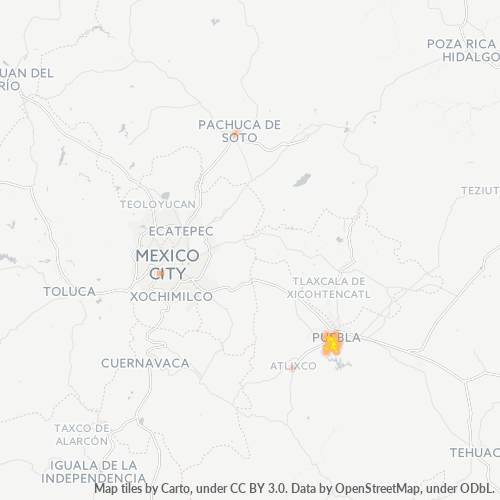 72440 Mapa de calor de densidad empresarial