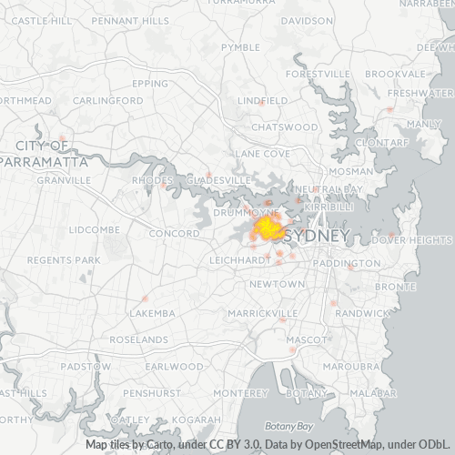 2039 Business Density Heatmap