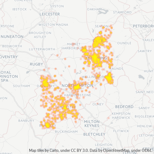 NN1 Business Density Heatmap