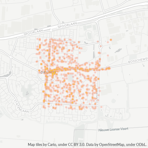 Heatmap voor postcode 5151