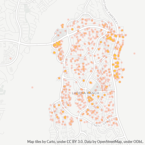 92694 Business Density Heatmap