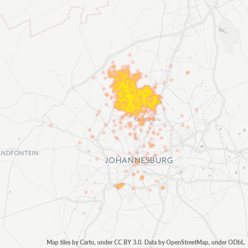 2191 Hittekaart vir Besigheidsdigtheid