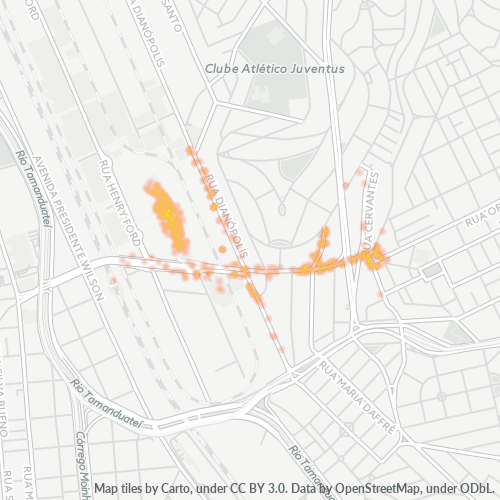 03126-000 Mapa de calor de densidad empresarial