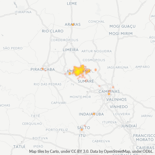 13465-000 Mapa de calor de densidad empresarial