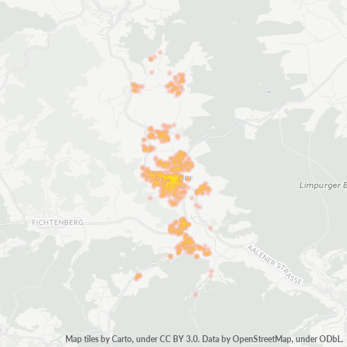 Heatmap für plz 74405