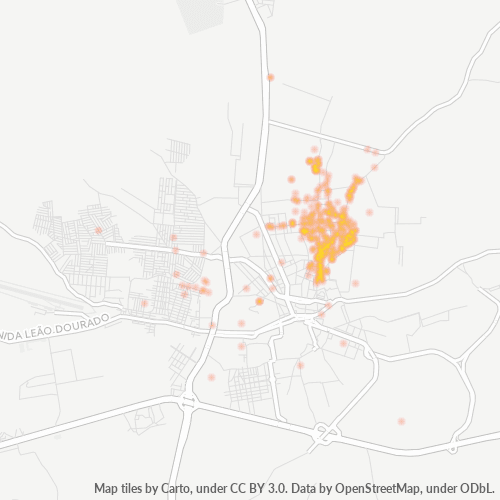 55016-000 Mapa de calor de densidad empresarial