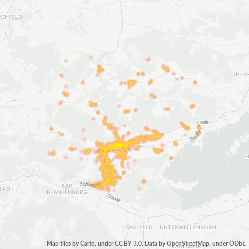 Heatmap für plz 07407