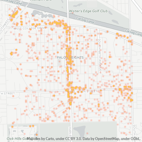 60463 Business Density Heatmap