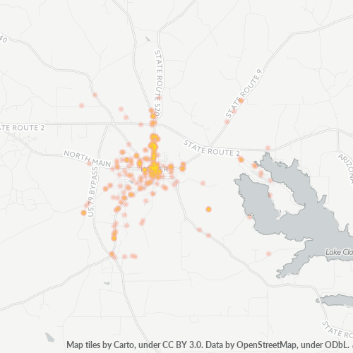 71040 Business Density Heatmap