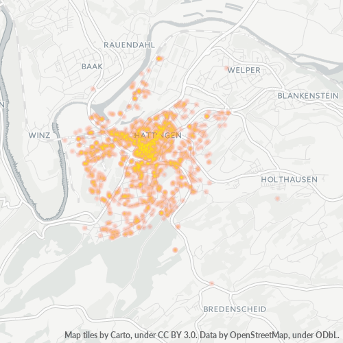 Heatmap für plz 45525