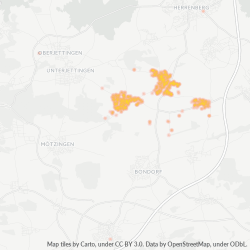 Heatmap für plz 71126
