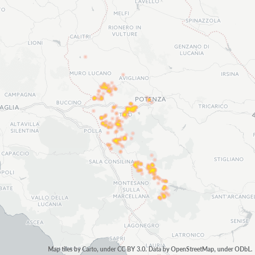 Mappa di calore per cap 85050