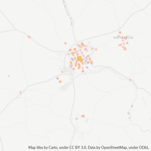 YO25 Business Density Heatmap