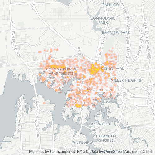 23505 Business Density Heatmap