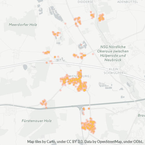 Heatmap für plz 38176