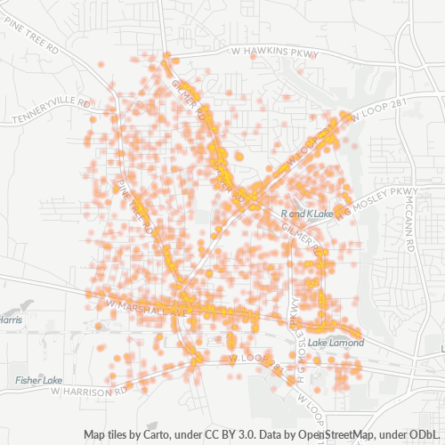 75604 Business Density Heatmap