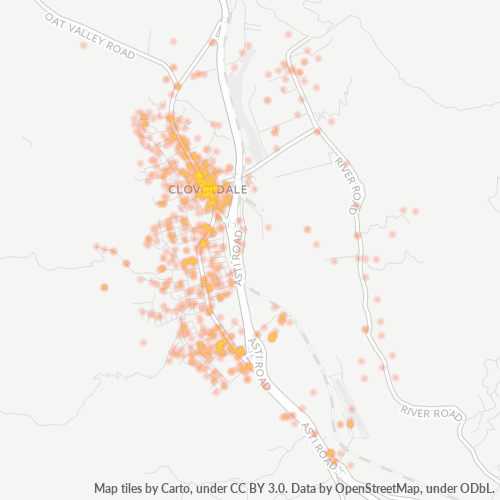 95425 Business Density Heatmap