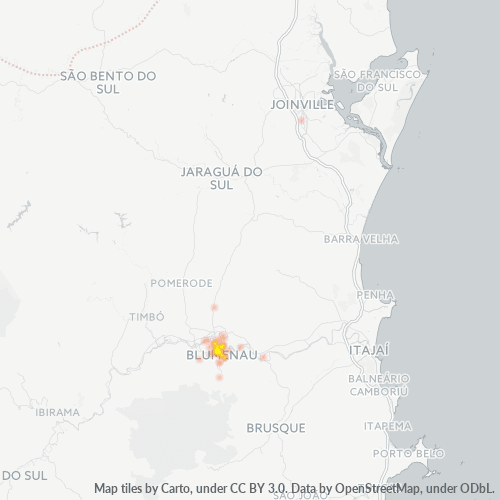 89012-000 Mapa de calor de densidad empresarial
