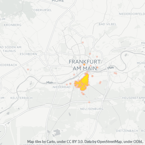Heatmap für plz 60598