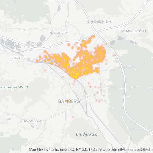 96052 Standortdichte-Heatmap