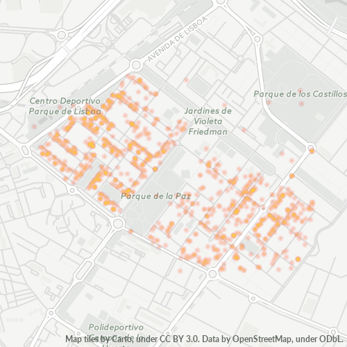 28924 Mapa de calor de densidad empresarial
