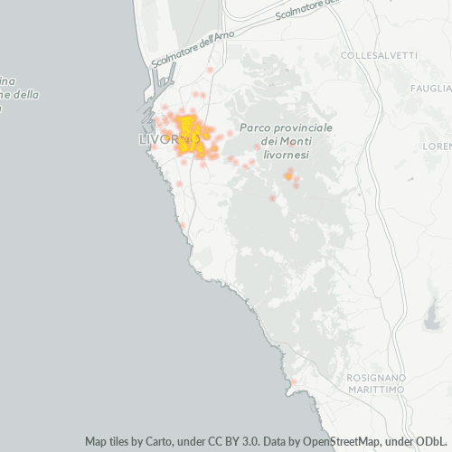 Mappa di calore per cap 57124