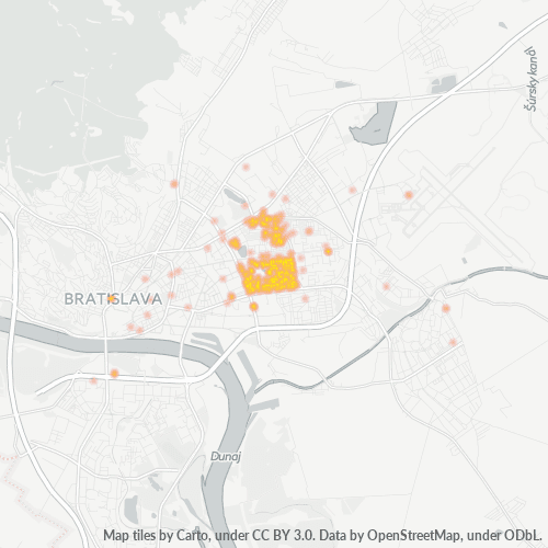 821 01 Teplotná mapa obchodnej hustoty