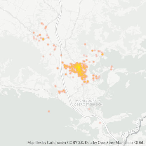 Heatmap für postleitzahl 4560