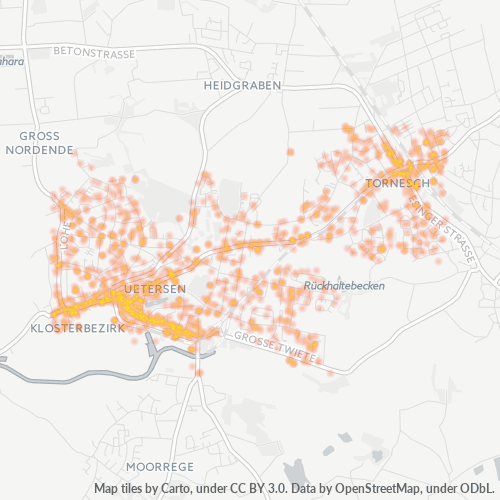 Heatmap für plz 25436